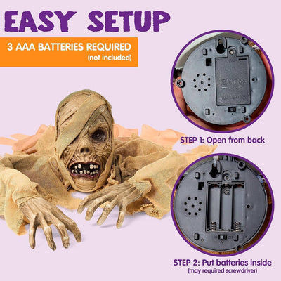 Halloween Prop Motion-Activated Glowing Eyes & Moaning Sounds