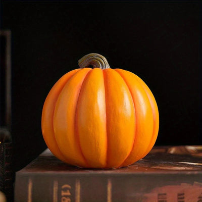 Halloween Pumpkin Ornament Resin Freestanding Skull Insert