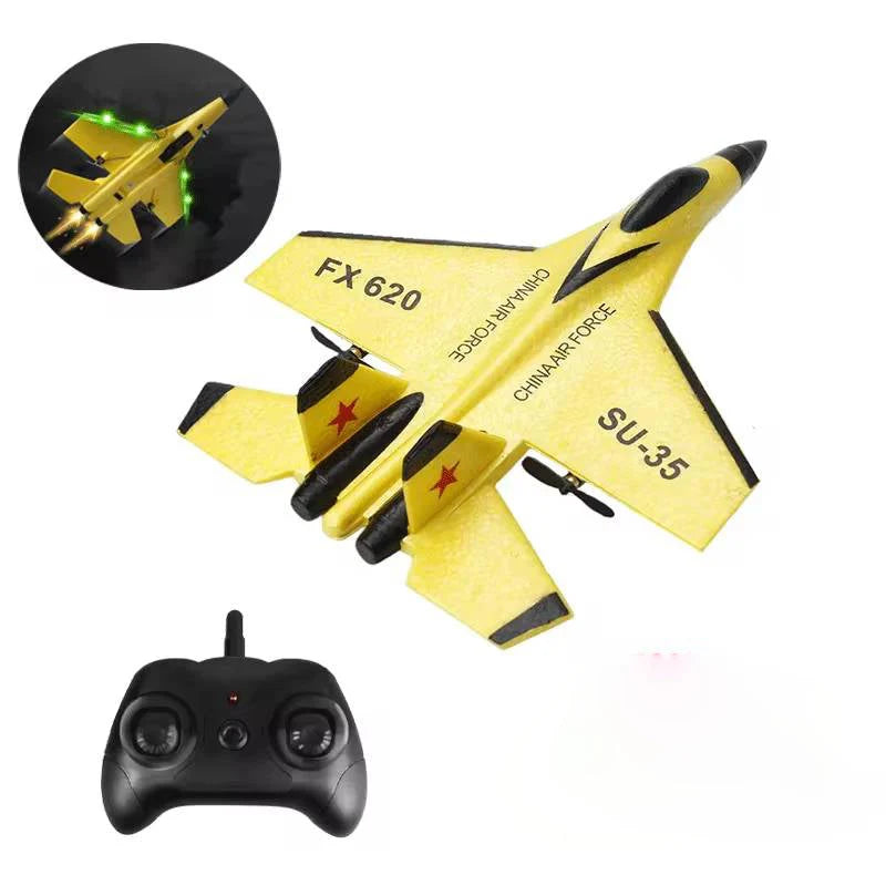 Hand-Launch Airplane Gyro Stabilized EPP Foam & LED Lights