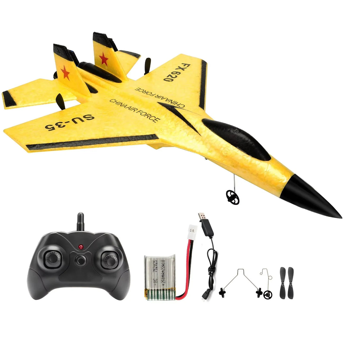 Hand-Launch Airplane Gyro Stabilized EPP Foam & LED Lights