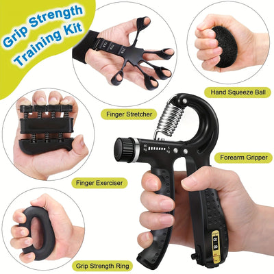 Hand Trainer Set 5-In-1 Adjustable 11 To 132 Lbs