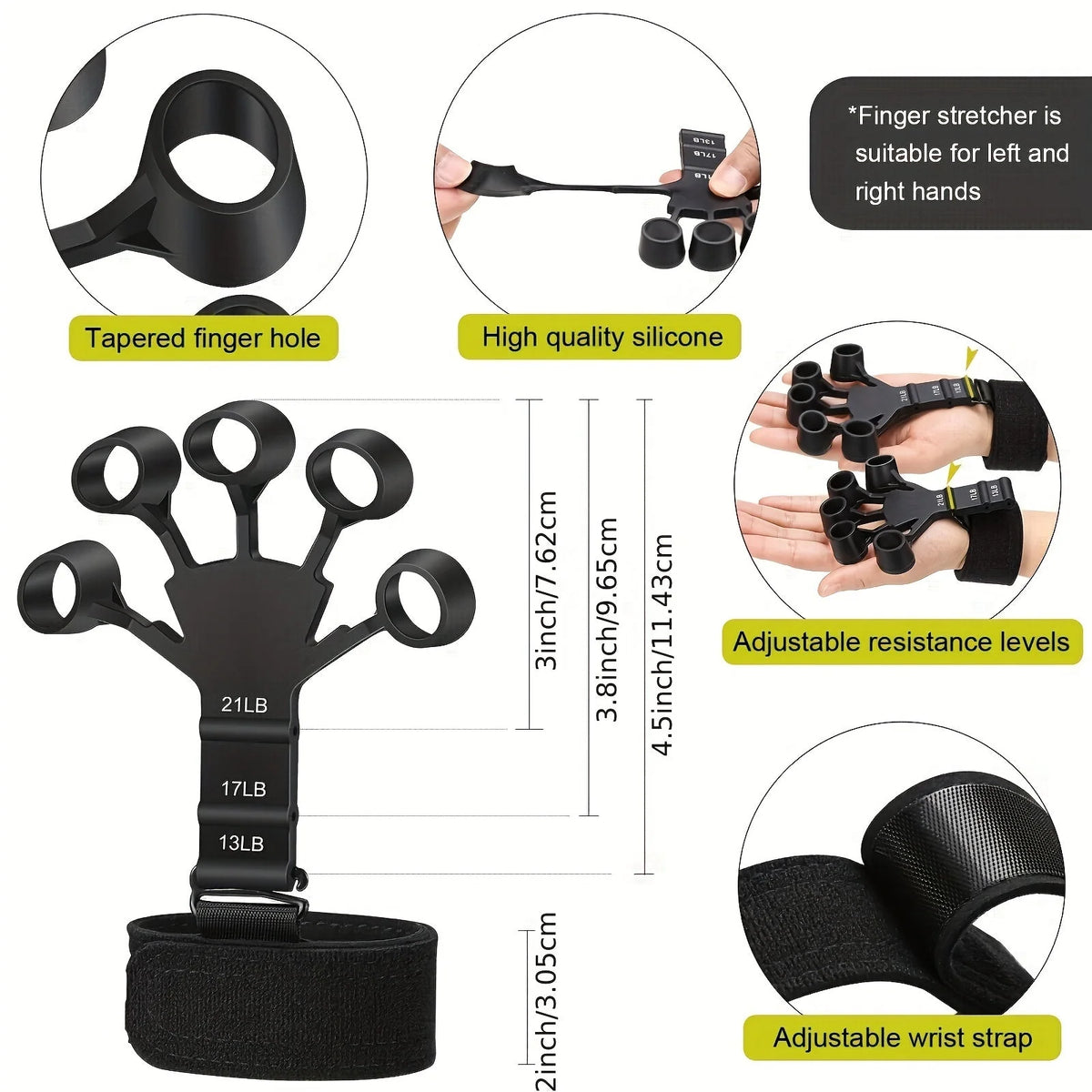 Hand Trainer Set 5-In-1 Adjustable 11 To 132 Lbs