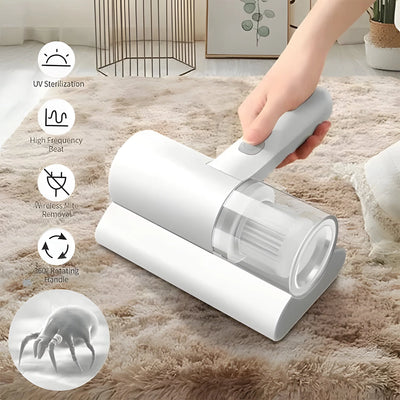 Handheld Mattress Vacuum High Frequency Vibration 12 kPa Suction