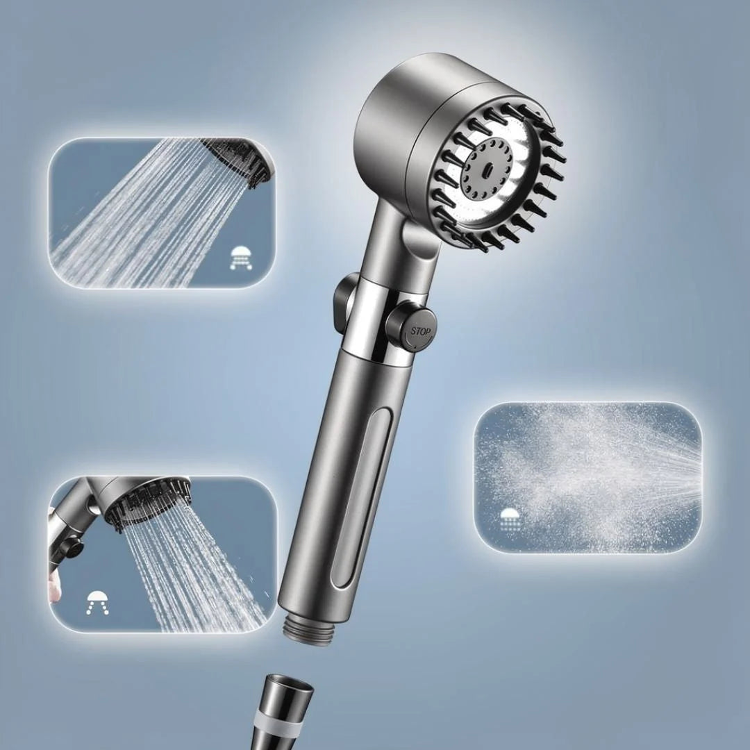 Handheld Shower Head 3 Spray Modes Built-In Filter