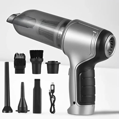 Handheld Vacuum Cordless Rechargeable Turbo Suction With Crevice Nozzle