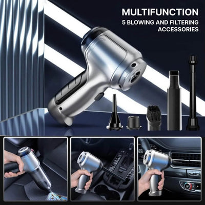 Handheld Vacuum Cordless Rechargeable Turbo Suction With Crevice Nozzle