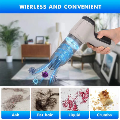Handheld Vacuum Cordless Rechargeable Turbo Suction With Crevice Nozzle
