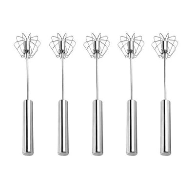 Handheld Whisk Spring-Powered Stainless Steel