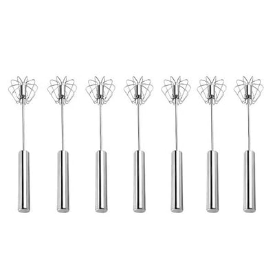 Handheld Whisk Spring-Powered Stainless Steel