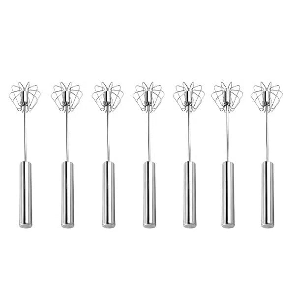 Handheld Whisk Spring-Powered Stainless Steel