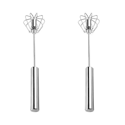 Handheld Whisk Spring-Powered Stainless Steel