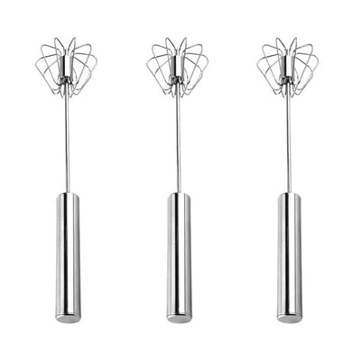 Handheld Whisk Spring-Powered Stainless Steel