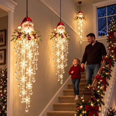 Hanging Christmas Light LED Cascading Crystal Accents