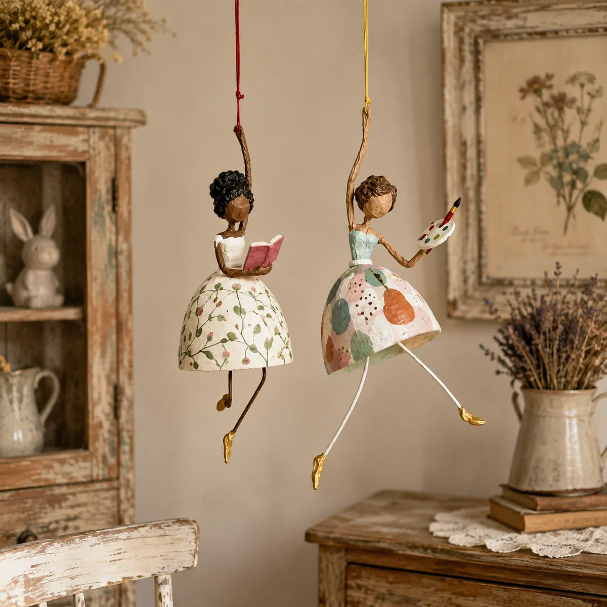 Hanging Figurine Lightweight Folk Art Gentle Swaying Movement
