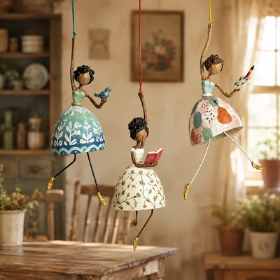 Hanging Figurine Lightweight Folk Art Gentle Swaying Movement