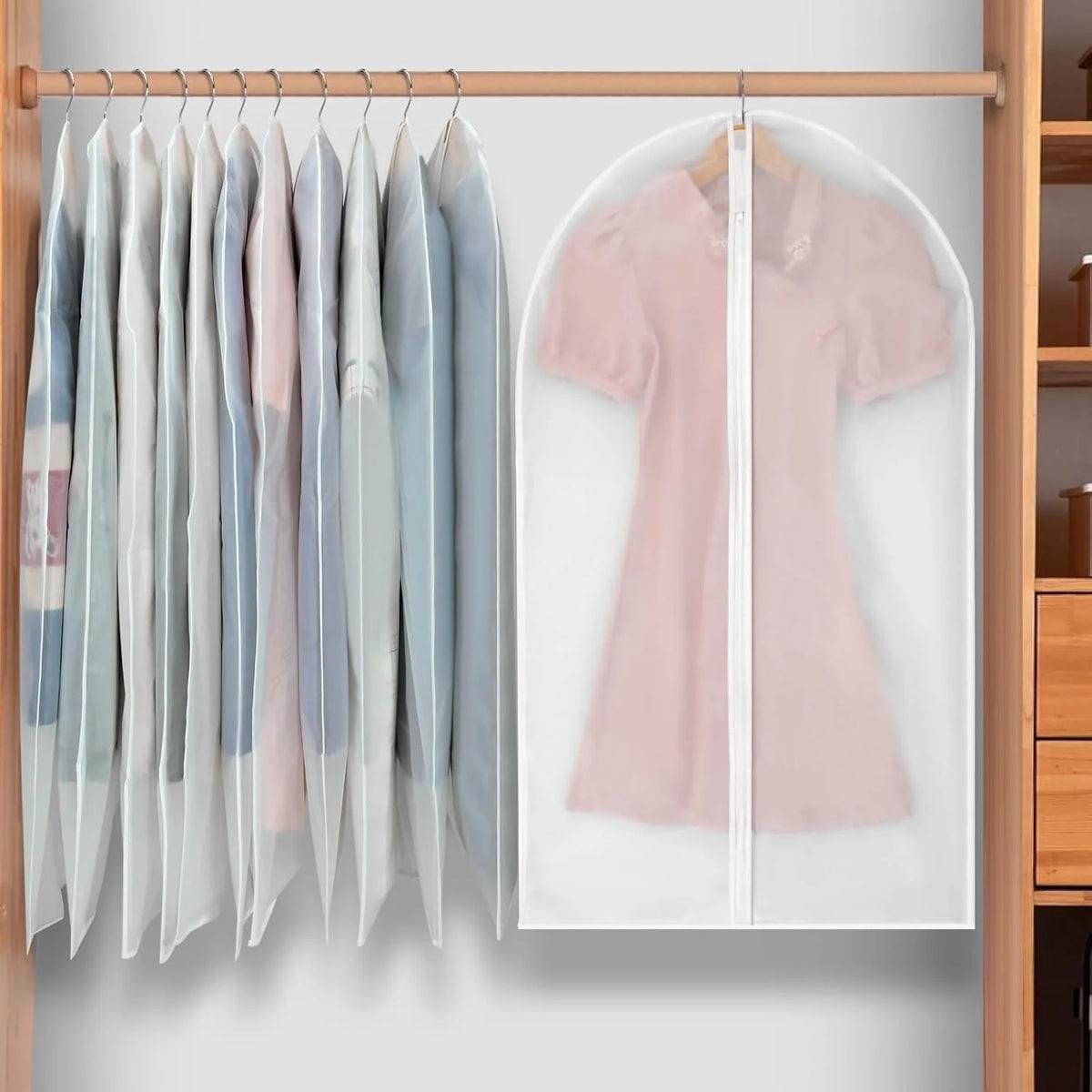 Hanging Garment Covers Water-Resistant Full-Length Zipper Three-Size Set