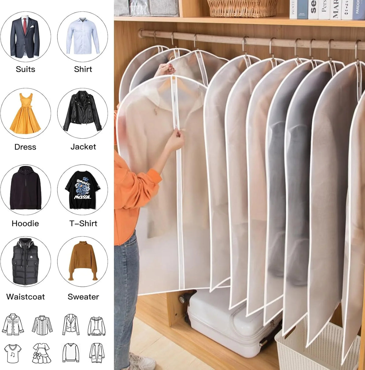 Hanging Garment Covers Water-Resistant Full-Length Zipper Three-Size Set