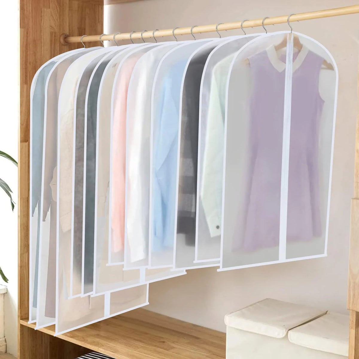 Hanging Garment Covers Water-Resistant Full-Length Zipper Three-Size Set