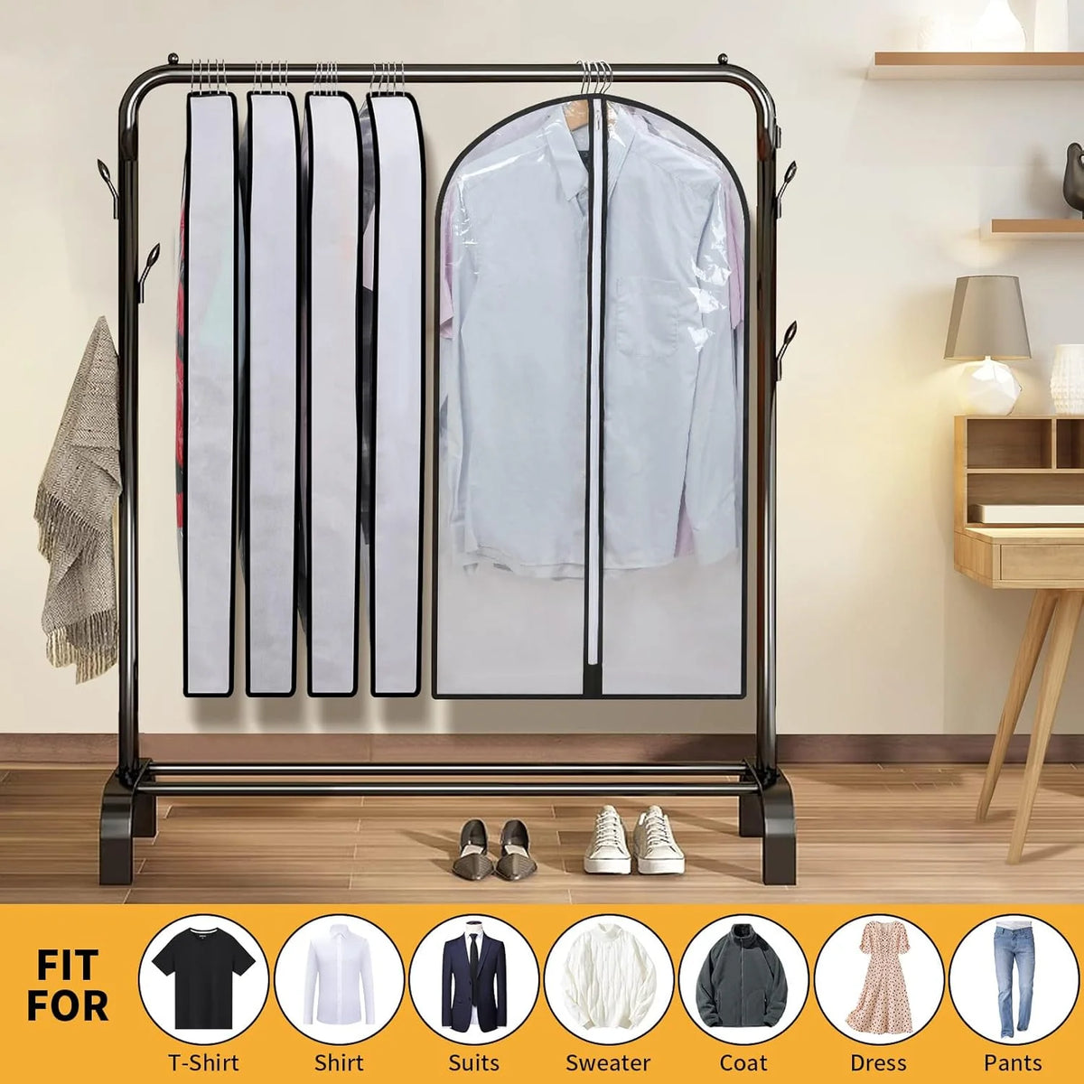 Hanging Garment Covers Water-Resistant Full-Length Zipper Three-Size Set
