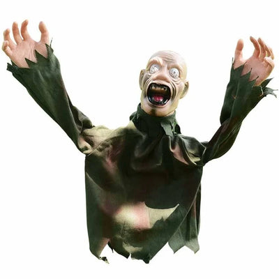 Hanging Halloween Ghost Sound-Activated Swaying & Red Eyes