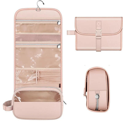 Hanging Makeup Organizer Water-Resistant Transparent Panel Four Compartments