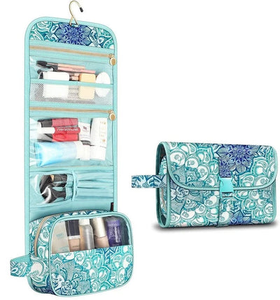 Hanging Makeup Organizer Water-Resistant Transparent Panel Four Compartments