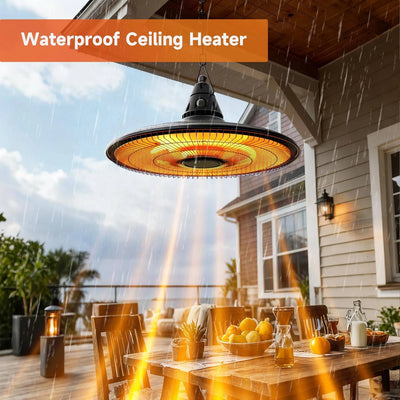 Hanging Patio Heater 1500W Infrared Remote Control