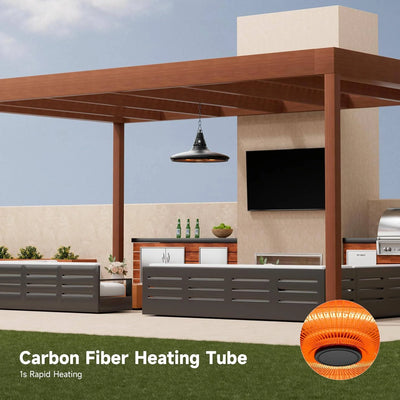Hanging Patio Heater 1500W Infrared Remote Control