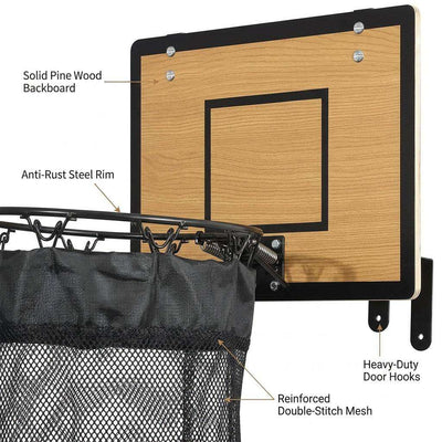Hanging Storage Organizer Wooden Backboard Basketball Design