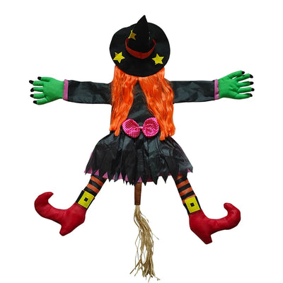 Hanging Witch Decoration Climbing Pose Lightweight Indoor & Outdoor