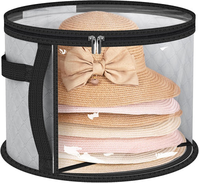 Hat Storage Organizer Clear Panels Holds 5–7 Hats