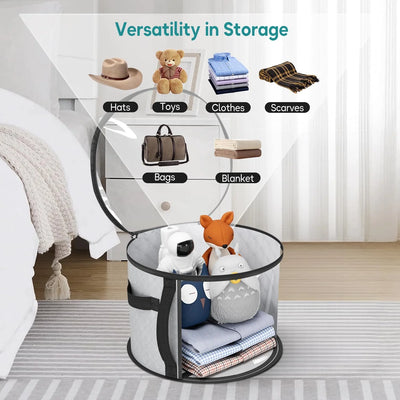 Hat Storage Organizer Clear Panels Holds 5–7 Hats