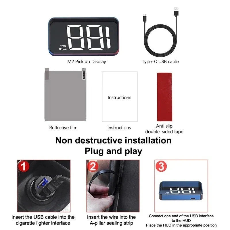 Head-Up Display LED Projection Auto Brightness High Refresh Rate