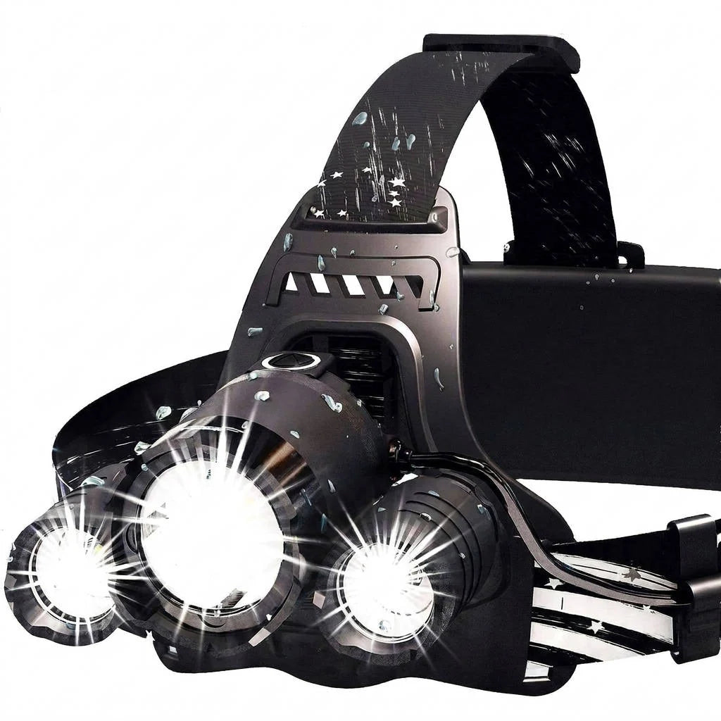 Headlamp USB Rechargeable Zoomable Beam 1080 Lumens