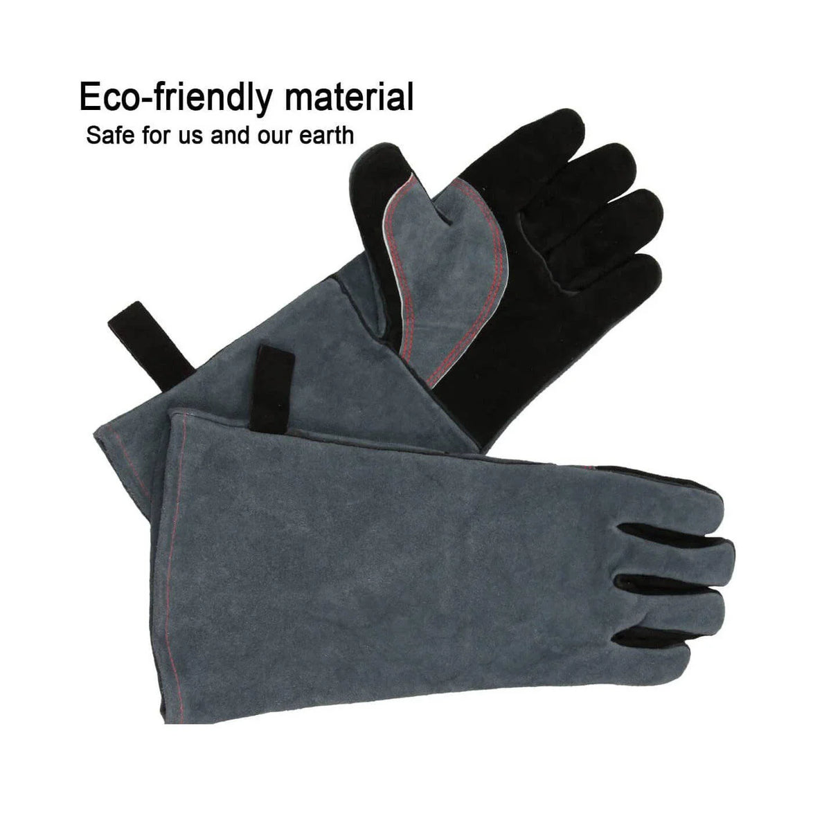 Heat-Resistant Gloves Cowhide Leather 16-Inch Cuffs