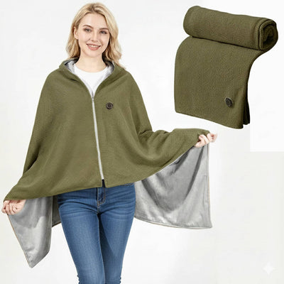 Heated Blanket Wrap USB-C Powered Zippered 3 Heat Settings