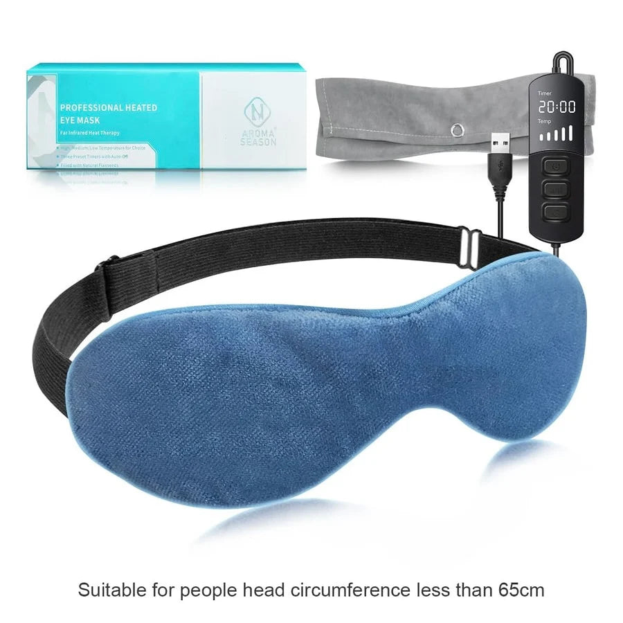 Heated Eye Mask Adjustable Heat & Timer USB Powered