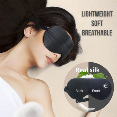 Heated Eye Mask Cordless Rechargeable Gentle Vibration