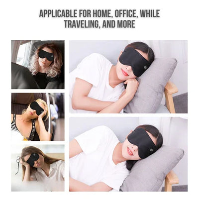 Heated Eye Mask Cordless Rechargeable Gentle Vibration