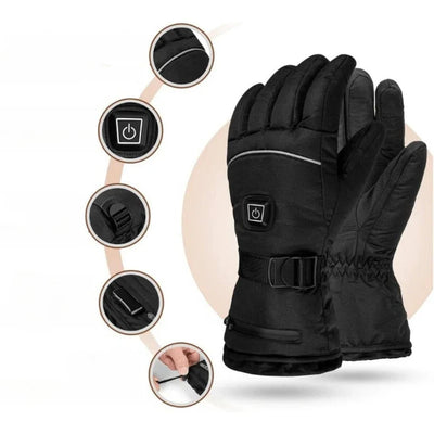 Heated Gloves 3 Heat Modes Touchscreen Fingertips Wind-Resistant