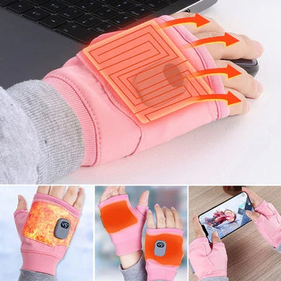 Heated Gloves Adjustable Heat & Rechargeable 6-Hour Runtime
