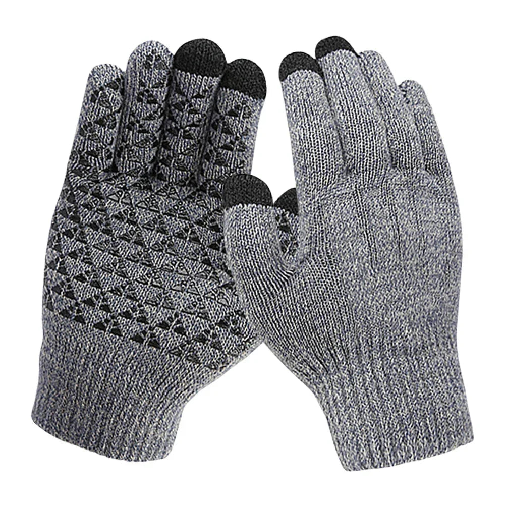 Heated Gloves USB-Powered Touchscreen Fingertips Silicone Grip