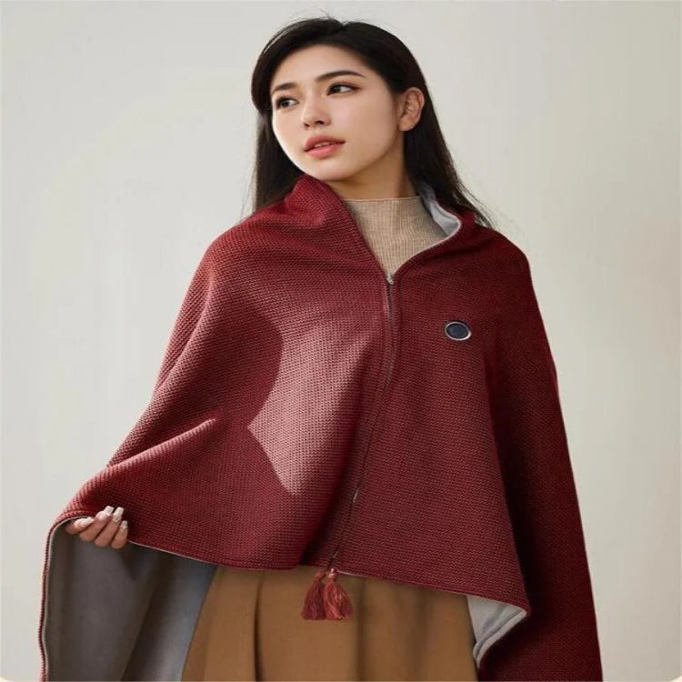 Heated Shawl 15-Second Warmth USB-Powered