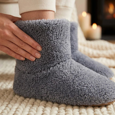 Heated Slippers USB-Powered Ankle-High Non-Slip