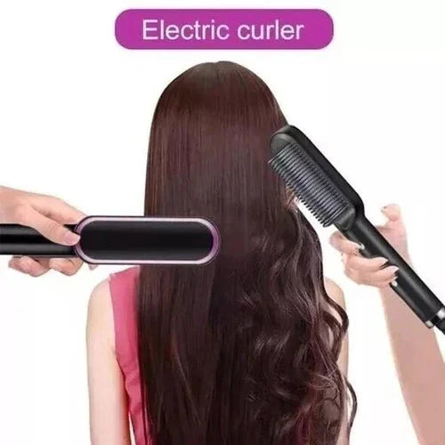 Heated Styling Comb Ion Frizz Control Adjustable Heat