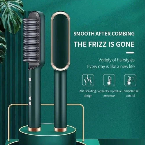 Heated Styling Comb Ion Frizz Control Adjustable Heat