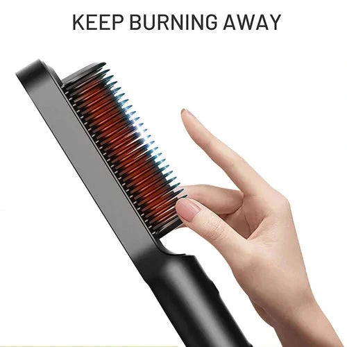 Heated Styling Comb Ion Frizz Control Adjustable Heat