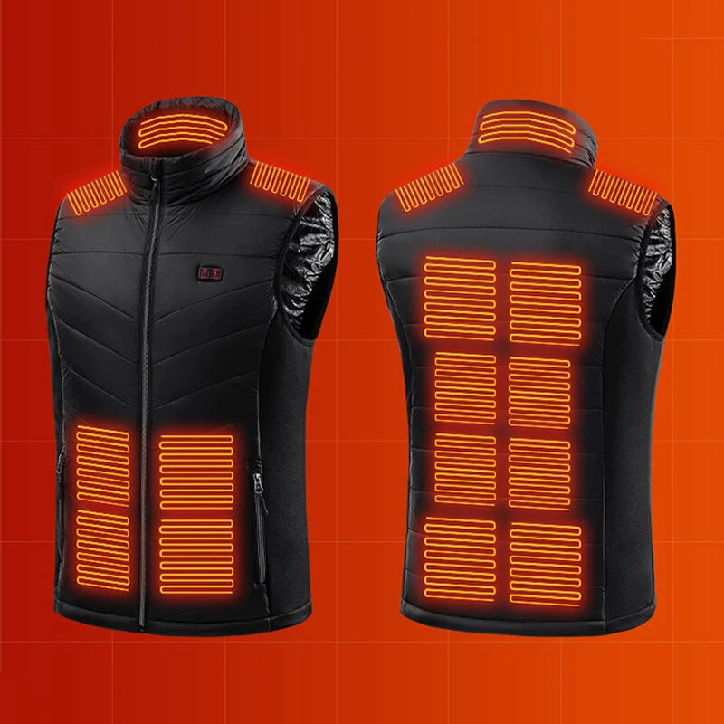 Heated Vest Graphene Heating Zones USB-Powered Lightweight Design