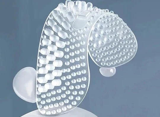 Heel Cushion Inserts Contoured Gel & Textured Surface Clear