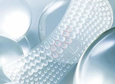 Heel Cushion Inserts Contoured Gel & Textured Surface Clear